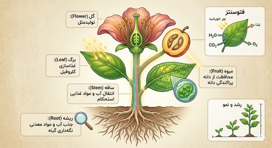 فتوسنتز گیاه و اجازای آن