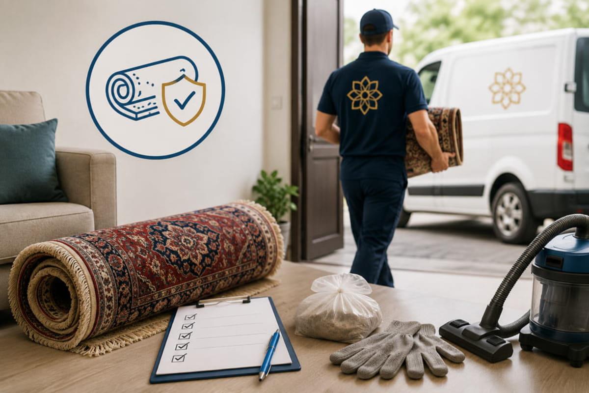 آماده نکردن فرش قبل از تحویل به قالیشویی