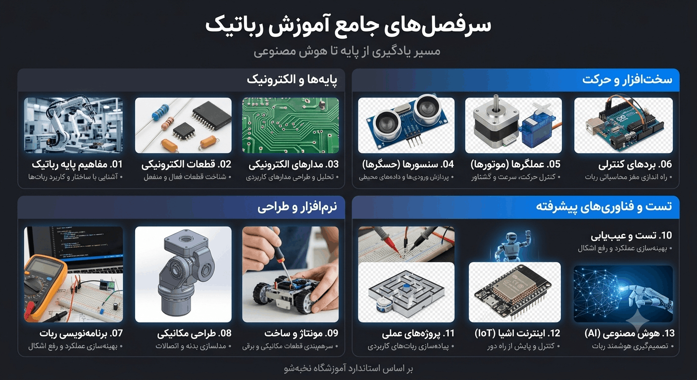 کلاس رباتیک شامل چه چیزهایی میشود
